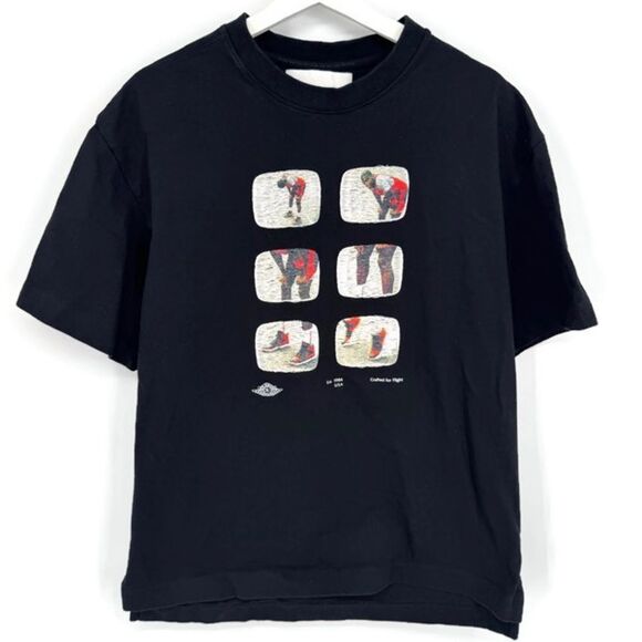 Air Jordan Rare Sample T-Shirt “Crafted for Flight” Embroidered Patches Med - Picture 1 of 7